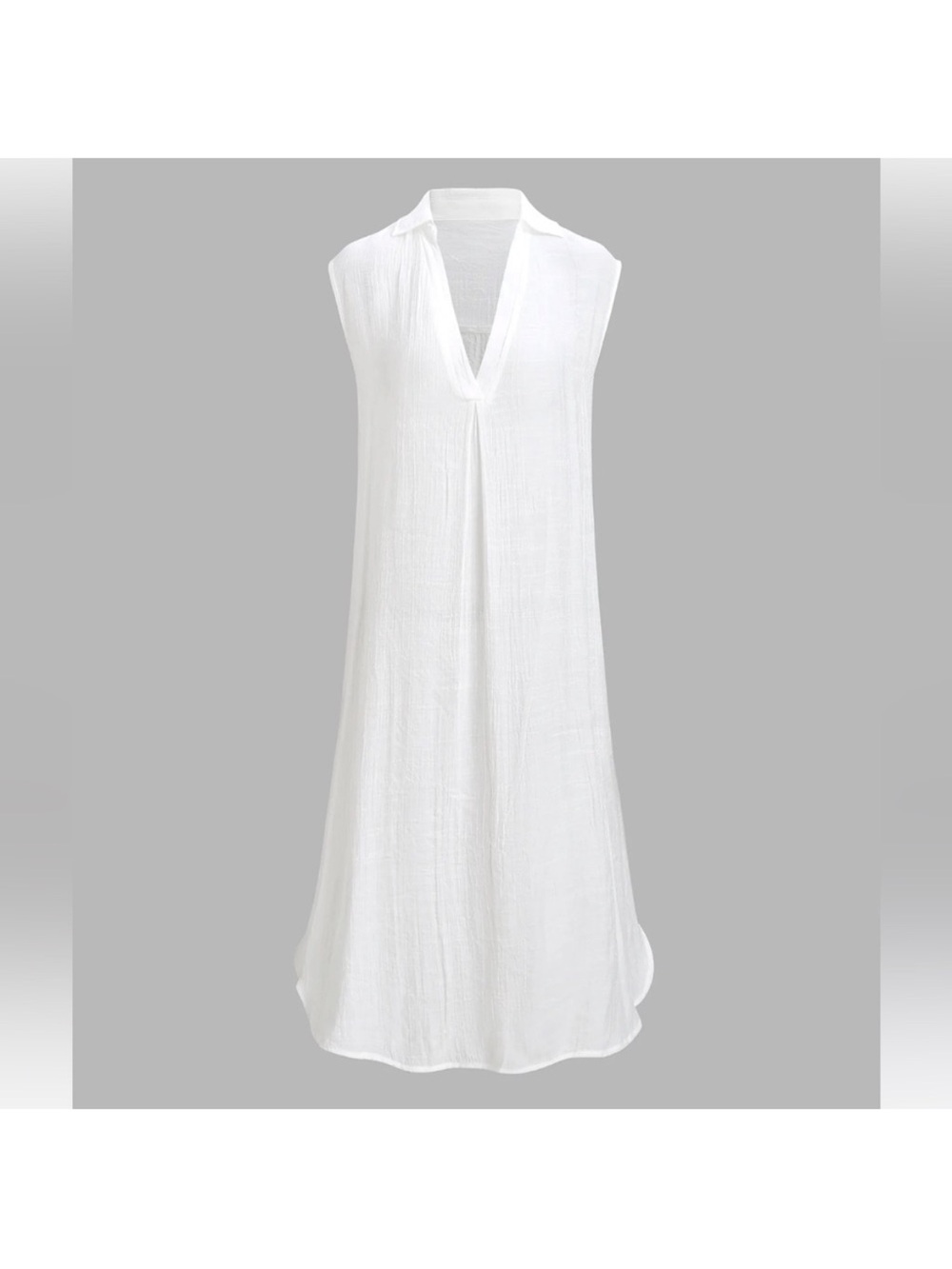Cupshe Elegant White Sheer Beach Dress